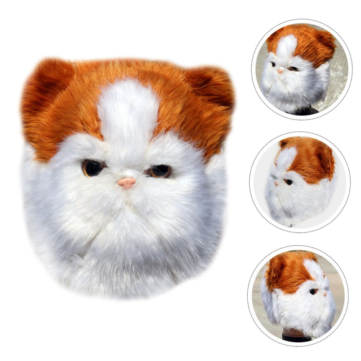 Abaodam Maschera Di Halloween Furry Cat Mask Per Cosplay e Feste Adatta Per Adulti e Design Carino e Morbido Maschera Decorativa Per Eventi e Teatri