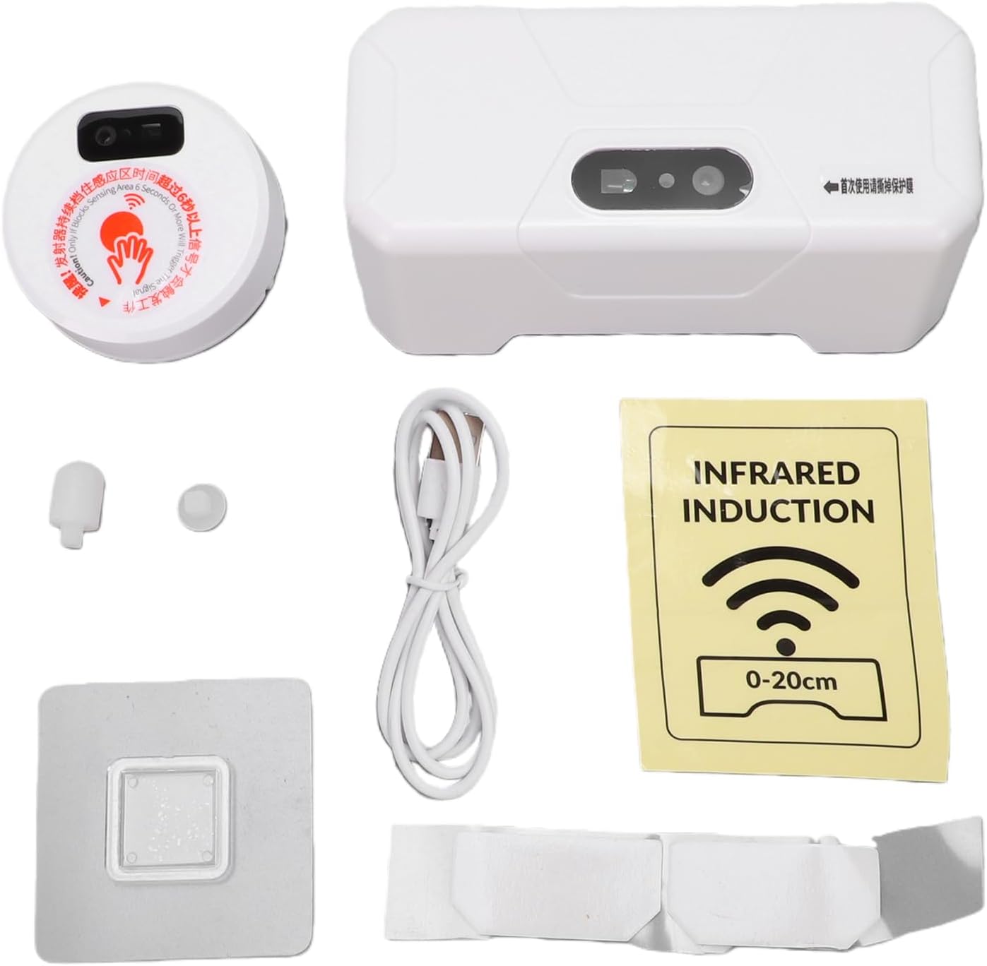 Automatic Toilet Flusher Infrared Sensor Touchless Flush Kit Motion Activated USB Rechargeable for Home and Public Restrooms with IPX5 Anti Water White