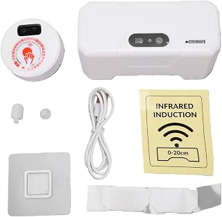banapoy Automatic Toilet Flusher Kit, Smart Touchless Toilet Flush Sensor, Rechargeable Infrared Sensor Flush Kit, for Home, Office, Public Restrooms