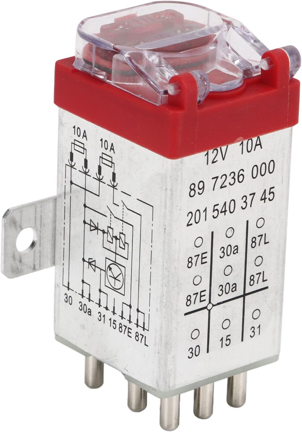 KIMISS Automatic Overload Protection Relay, 3-Terminal, Normally Open, OE/OEM, Screw Connector, Socket Mount, For R107 560SL, R129 500SL, W124 260E 300E 300D, W126 300SE 420SEL 560SEL, W201 190E 190D