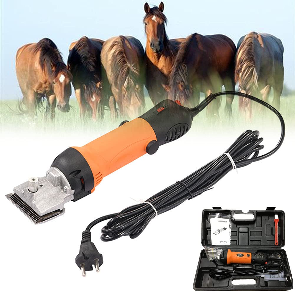 Profesional Maquina de Esquilar para Caballo, Esquiladora Caballos 690W & 6 Velocidades Ajustables Eléctrica Maquinilla Cortapelos para Animales de Granja Grandes, Cuidado del Caballo