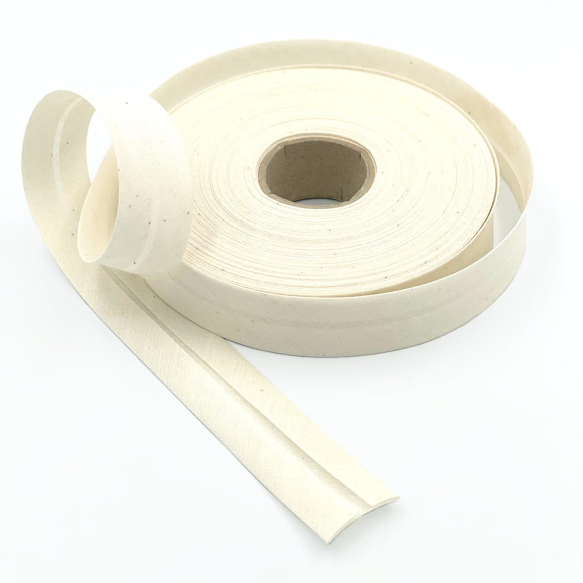 Craft Cult 25mm Wide Plain Bias Binding Tape - 25 Metre Roll (0 - Natural with Seeds)