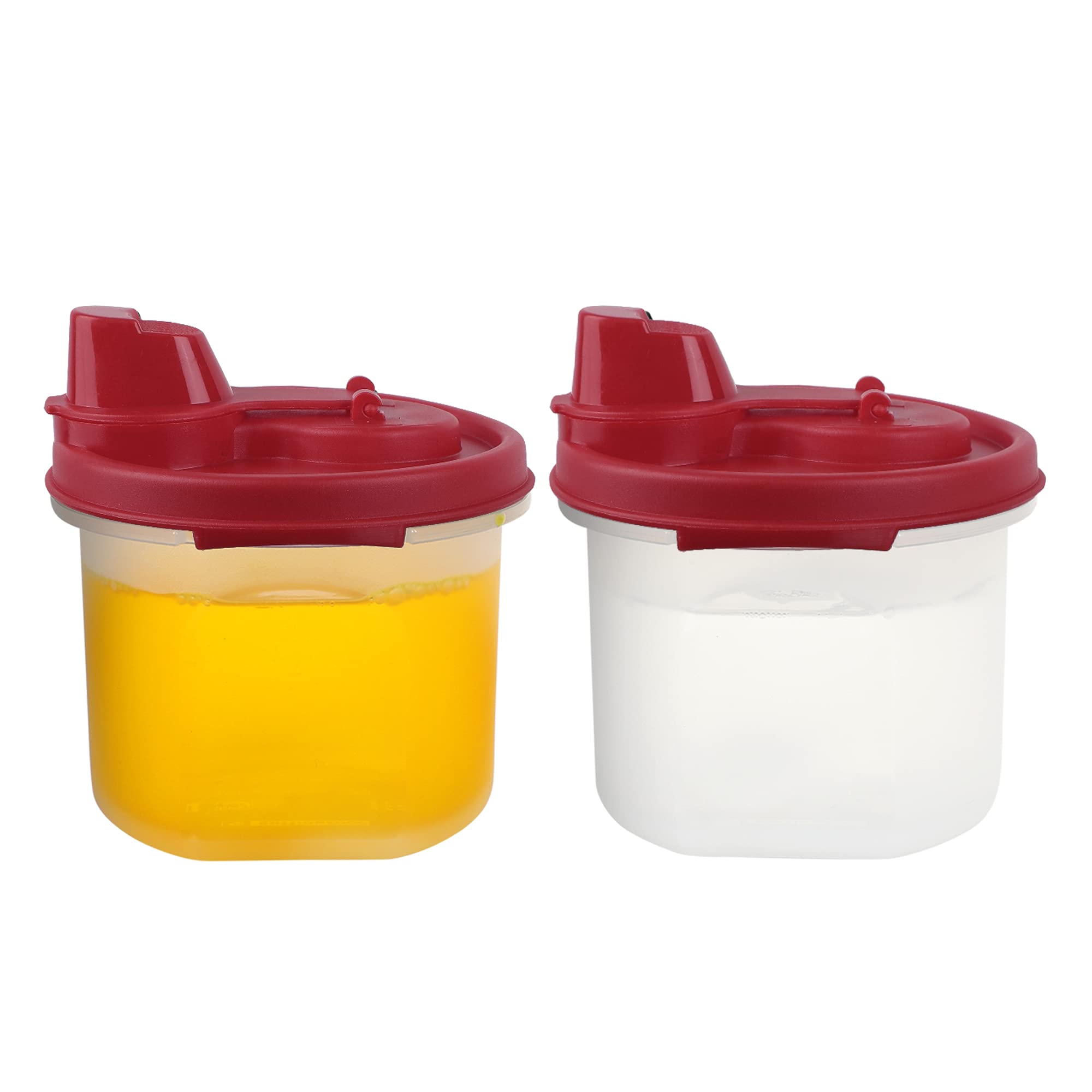 Cutting EDGE Air-Tight & Leak Proof Plastic Oil Pourer - for Vinegar, Sauces, Olive & Refined Oils, Easy Flow, BPA Free, Refrigerator Safe (Dark Red) (2, 250ML) (B096ZKX8J1) Amazon Price History, Amazon Price Tracker