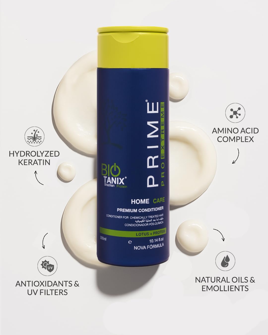 PRIME PRO EXTREME BIO TANIX Brazilian Protein Home Care Premium Shampoo For Chemically Treated Hair Lotus + Protein Hair Shampoo For Women/Men (Conditioner)