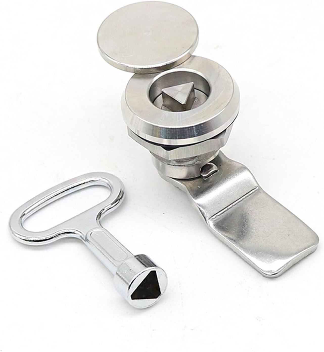 304 Stainless Steel MS705 Triangular Tongue Lock with Cover Industrial Distribution Box Cabinet 1Pcs(Triangle Lock)