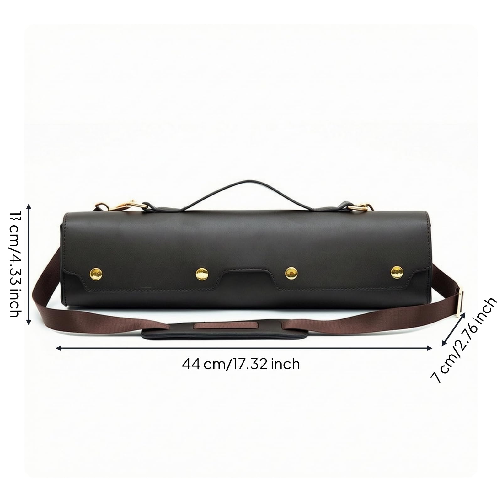 Estuche para Flauta Funda Bolsa Maletín Cubierta para Instrumento con Estructura Rígida Ligera Interior Suave Que Evitrañazos Correa Desmontable, 17 Agujeros