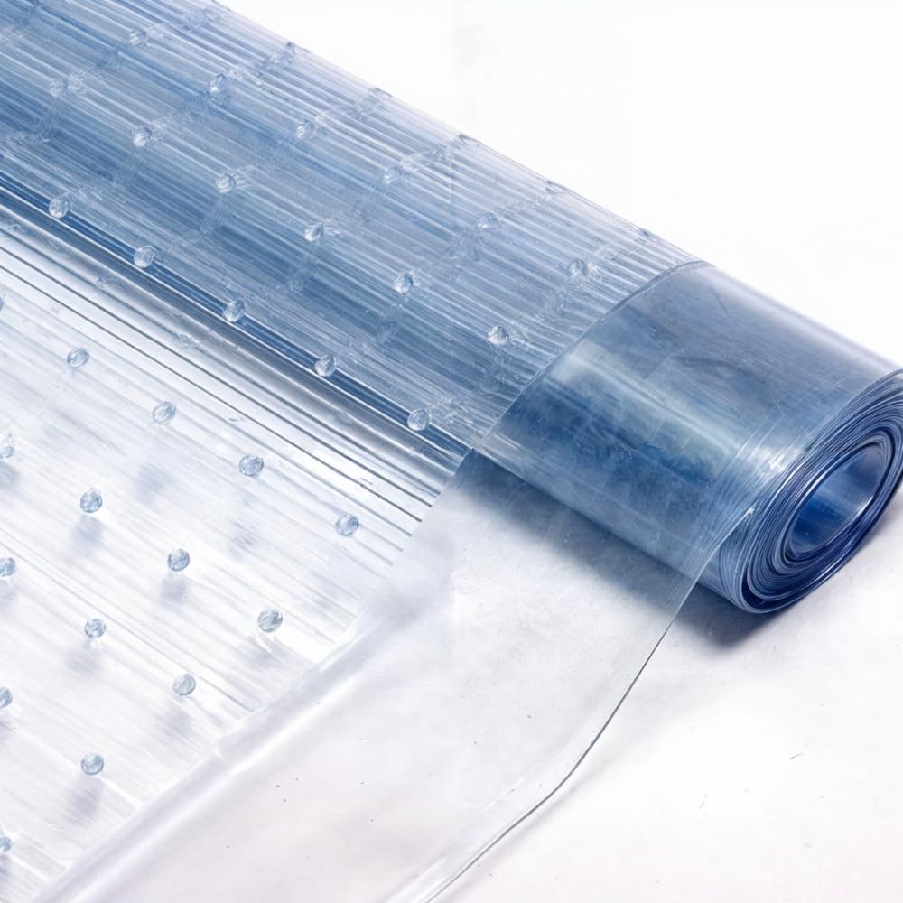 Heavy Duty Clear Vinyl Carpet Protector 15ft x 27" | Anti-Slip Gripper Backing | 100% Waterproof | Transparent PVC Floor Runner | Hallway Office Stairs Events | Cut to Size | Wipe Clean