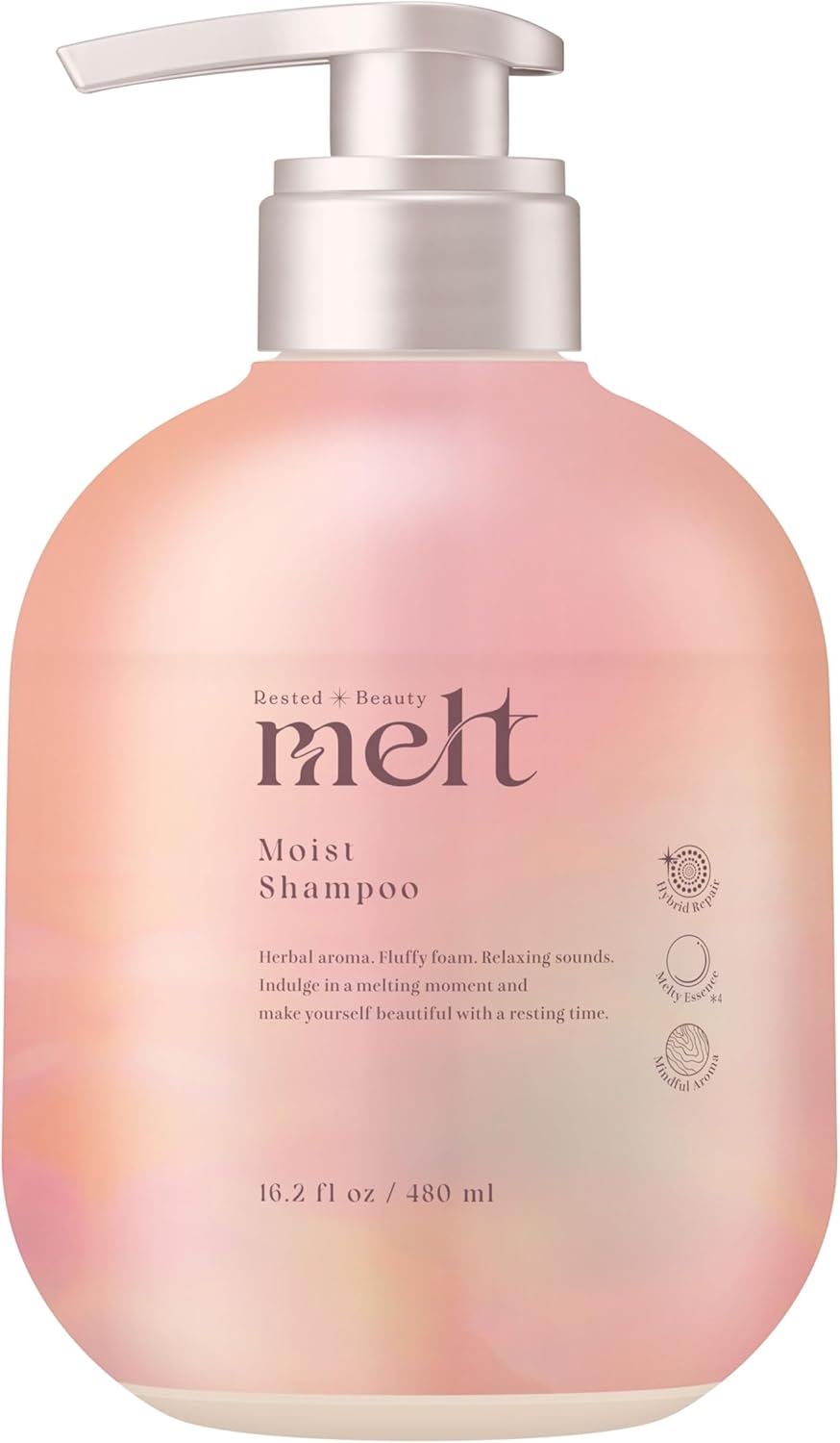 melt メルト モイストシャンプー ポンプ 480ml 休息美容 マインドフルアロマ/ゼラニウム＆ミュゲの香り