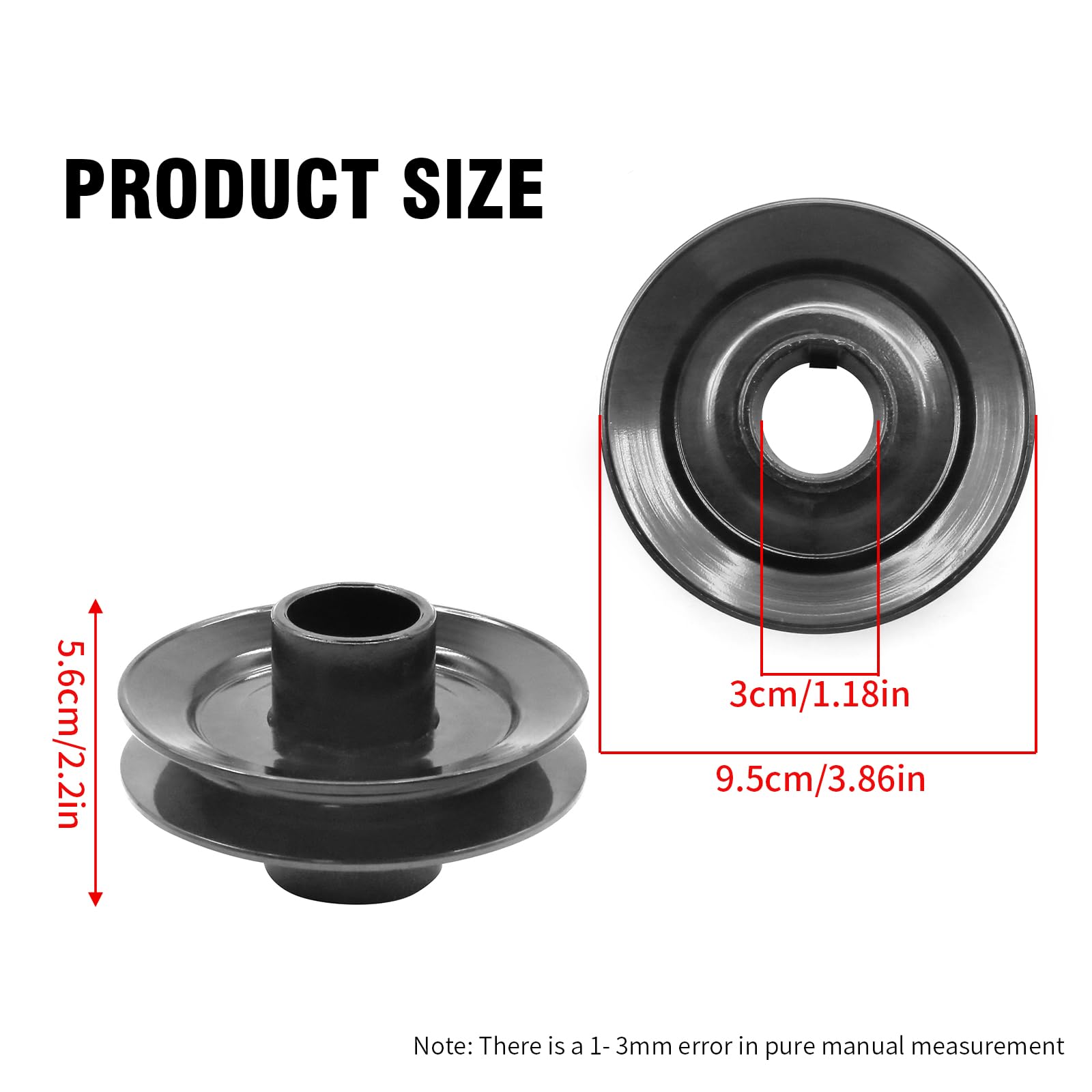 SYOWADA 756-0978B - Polea de repuesto para motor Cub Cadet MTD RZT LGT SLT SLTX LGTX GT LT LTX 1042 1045 1046, sustituye a 756-0978 756-0978A