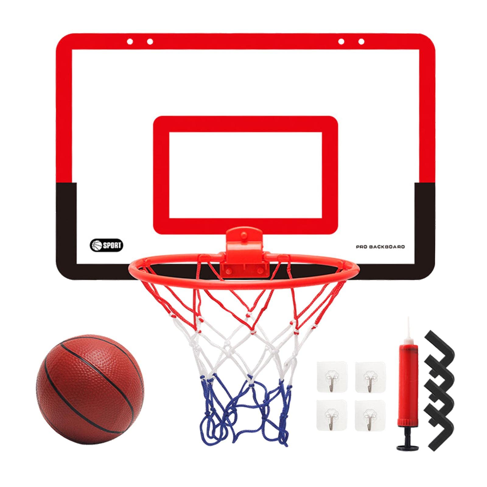 CALANDIS™ Basketball Game Durable Indoor Basketball Hoop for Kids for Indoor Home Room red | Backboard Systems | Basketball | Team Sports-image-3