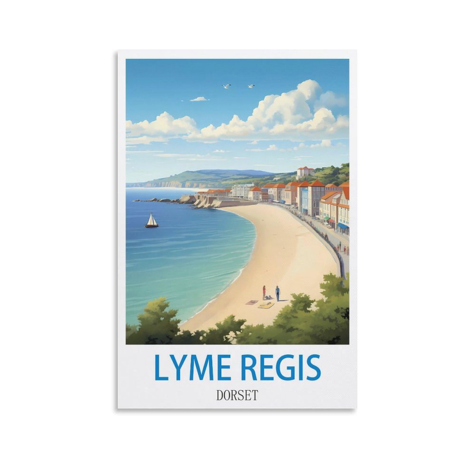 Nprzm A418 Metal Tin Sign Lyme Regis Dorsets For Home Bar Pub Kitchen Garage Restaurant Wall Deocr Plaque Signs 30X30cm