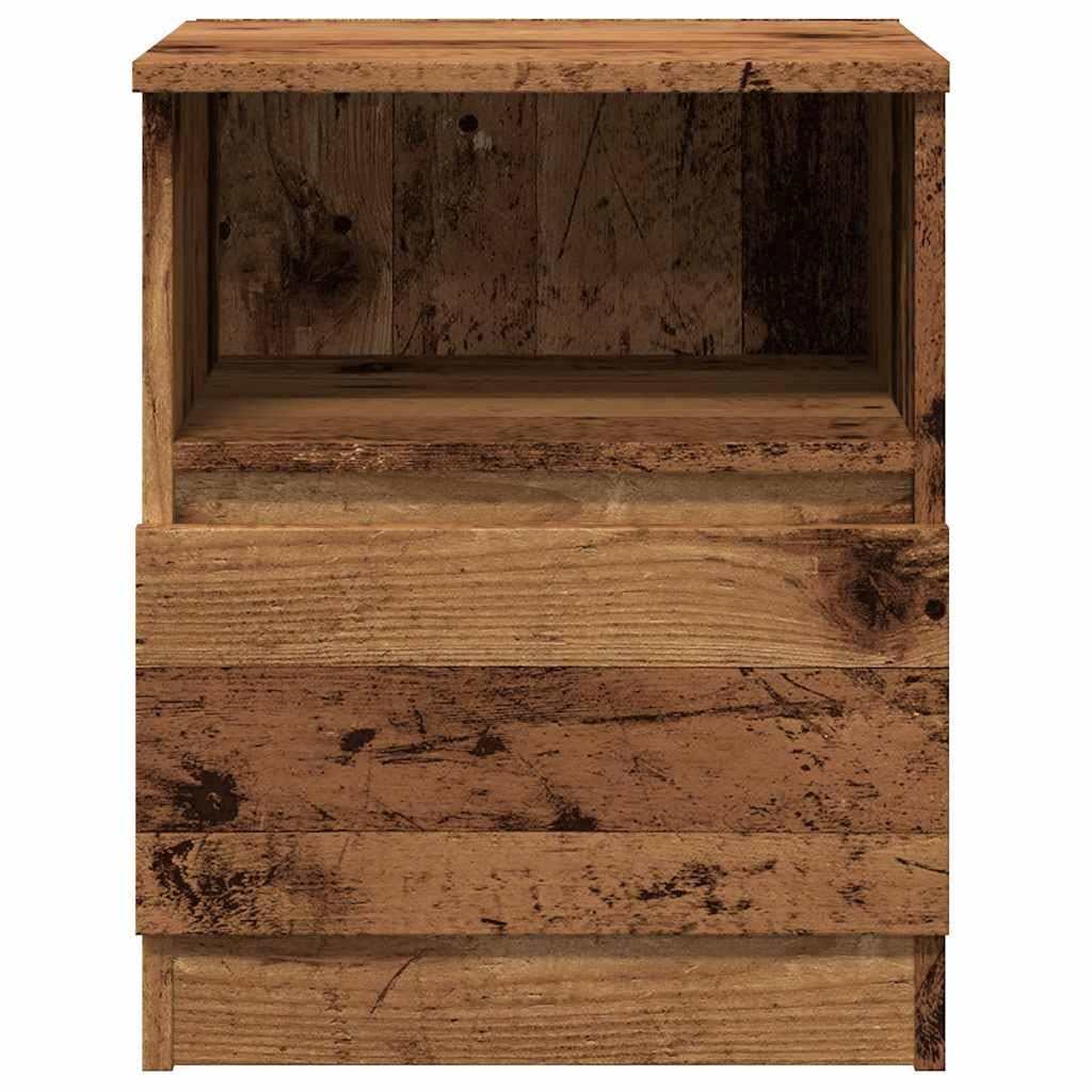 Eleganter Nachttisch mit Schublade und Fach aus langlebigem Holzwerkstoff, feuchtigkeitsbeständig und stabil für Wohnzimmer und Schlafzimmer