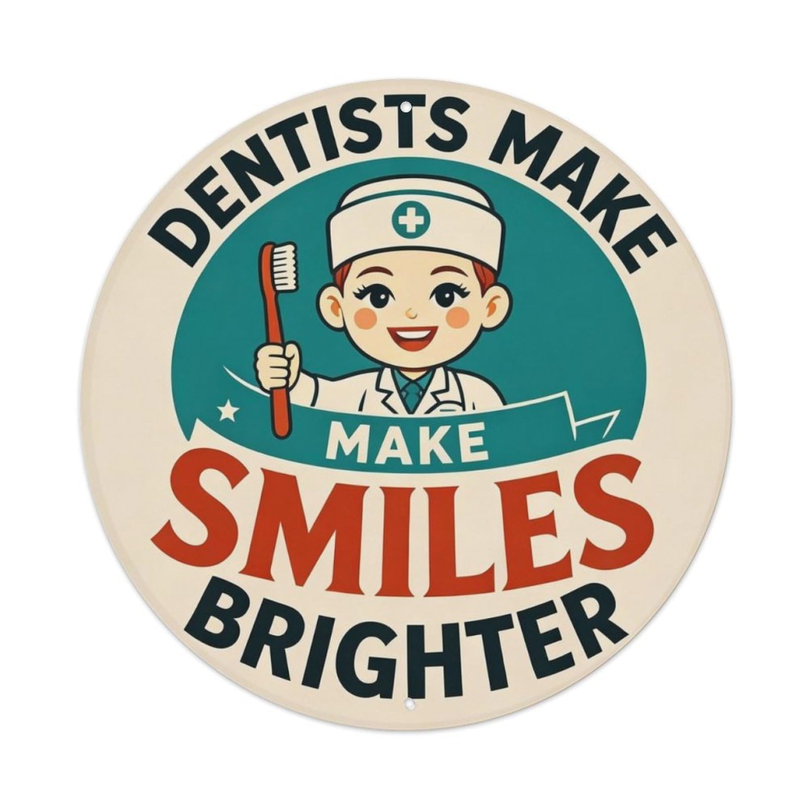 Retro Dentist Appreciation Metal Tin Sign Plaque