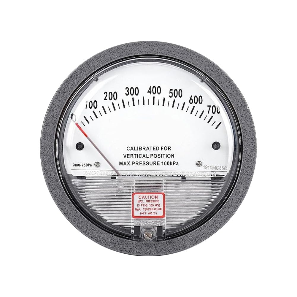 Ehwisbe Analog Differential Pressure Gauge For Differential & Wind Pressure Measurement For Cleanrooms Hvac