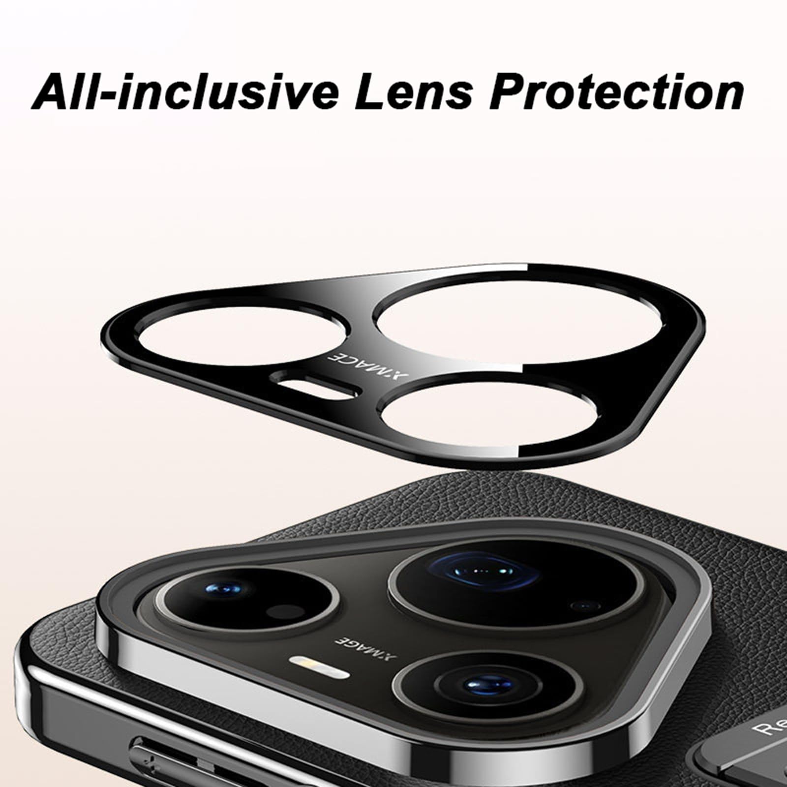 Smukłe etui do Huawei Pura 90 Pro Max / 90 Pro, luksusowe skórzane etui z galwanizowaną bransoletką i podstawką oraz pełną folią ochronną obiektywu aparatu, złoty, 90 Pro Max