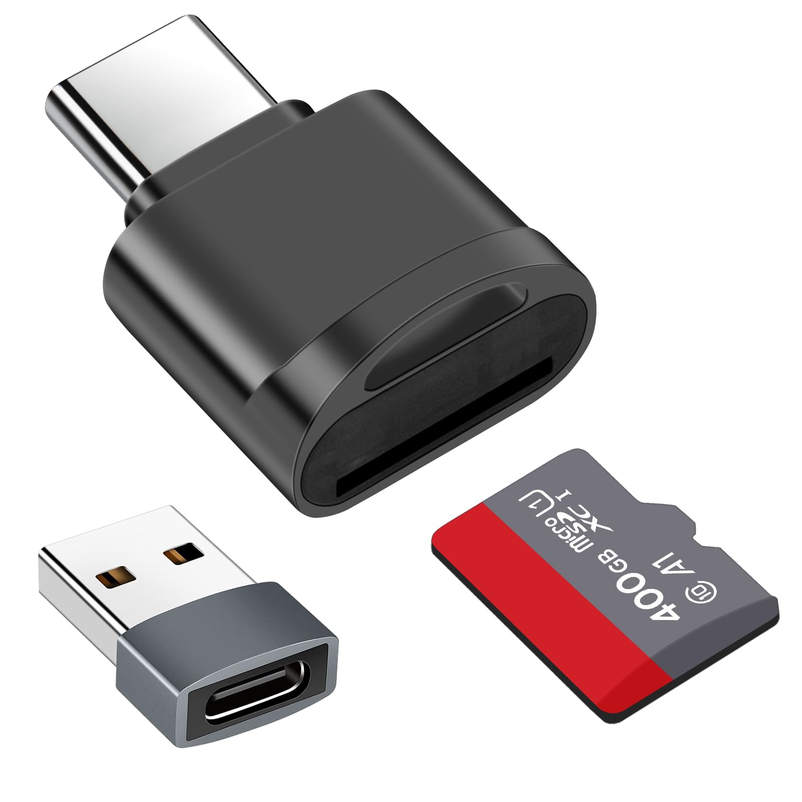 Adattatore USB-C A Lettore Micro SD – Lettore Di Schede OTG 3.0 In Lega Di Zinco Per Mac, Windows E Android