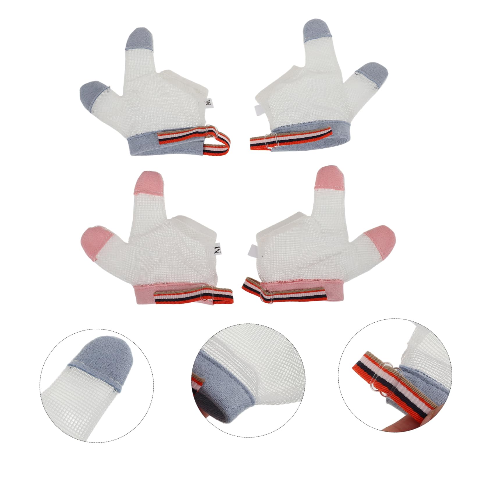 TOYANDONA 10pares Guantes Para Bebés Para Dejar De Chuparse El Dedo Transpirables y Ajustables De Guantes Antisucios Para Dentición Diseño Humanizado Para Comodidad Infantil