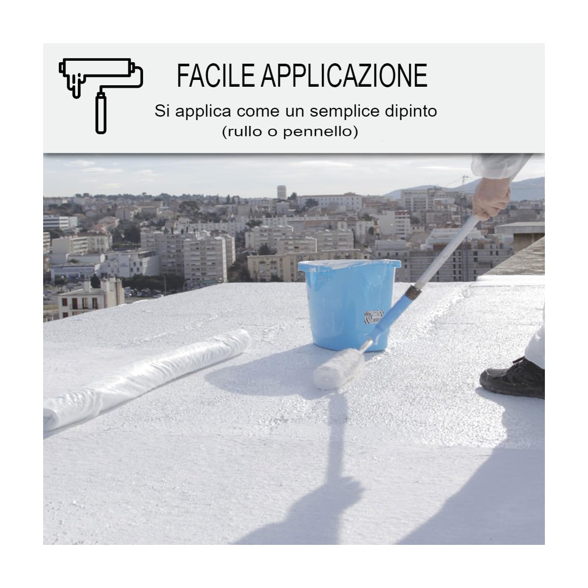 Guaina liquida per terrazzi, Guaina impermabilizzante ARCATHAN - 4 kg Grigio - ARCANE INDUSTRIES