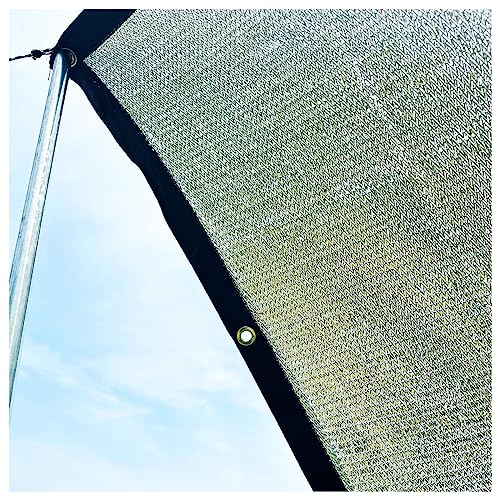 Tela de tela de aluminet, color plateado, 85 % reflectante, malla de aluminio resistente a los rayos UV, con ojales, cubierta de coche para patios, pérgolas, toldos, terraza, porche, patio trasero al