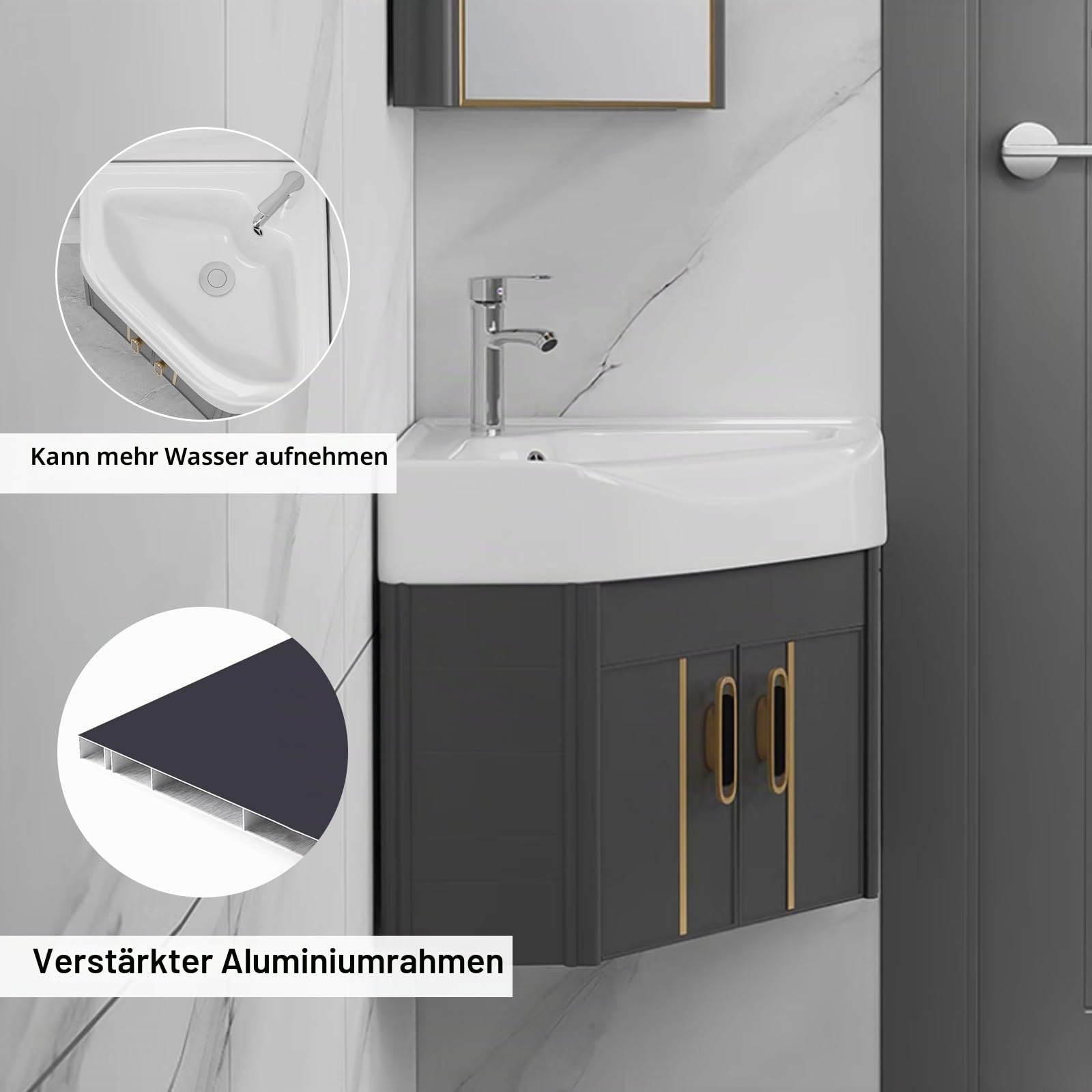 Spülenschrank Mit Spüle Und Armatur Kleines Eckwaschbecken Zur Wandmontage Waschbecken Waschtisch Badezimmer Hängewaschbecken Eckwaschbecken Mit Unterschrank Waschbecken Gäste Wc