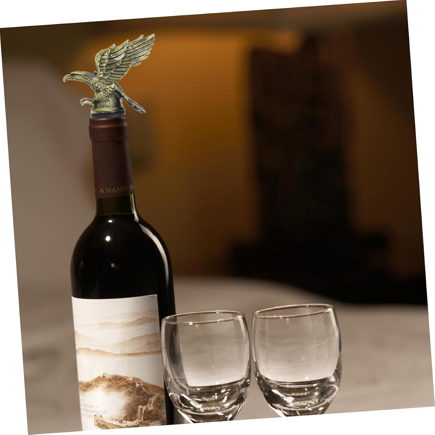 SHOWERORO Eagle Wine Pourer Decorative Alcohol Bottle Pour Spout with Aerator Stopper Easy to Use Wine Pour Tool for Home Bar Dining Retro Design