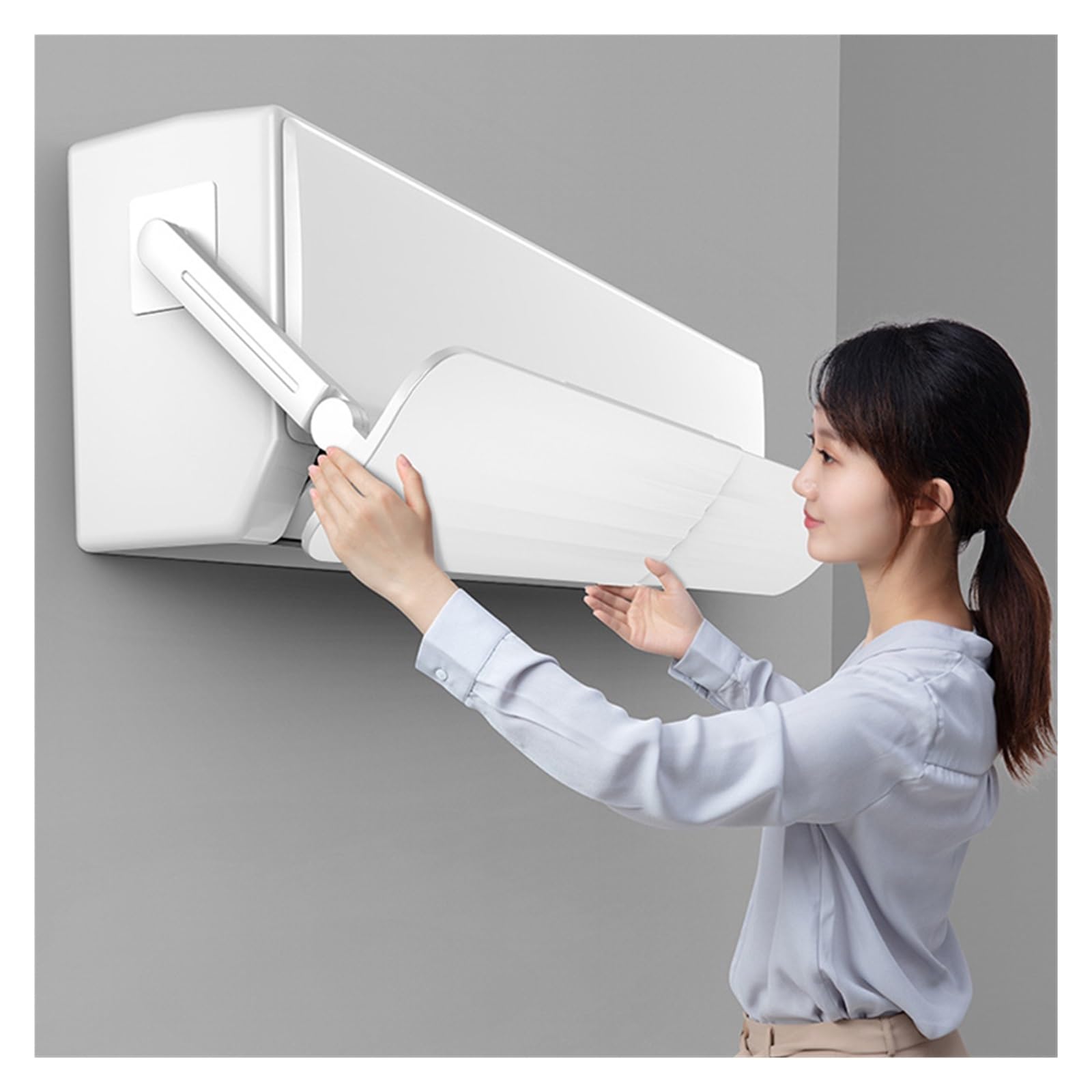 HIZON Deflettore Climatizzatore Regolabile Telescopico | Deflettore dell'aria di confinamento del parabrezza for la casa(33*86*56)