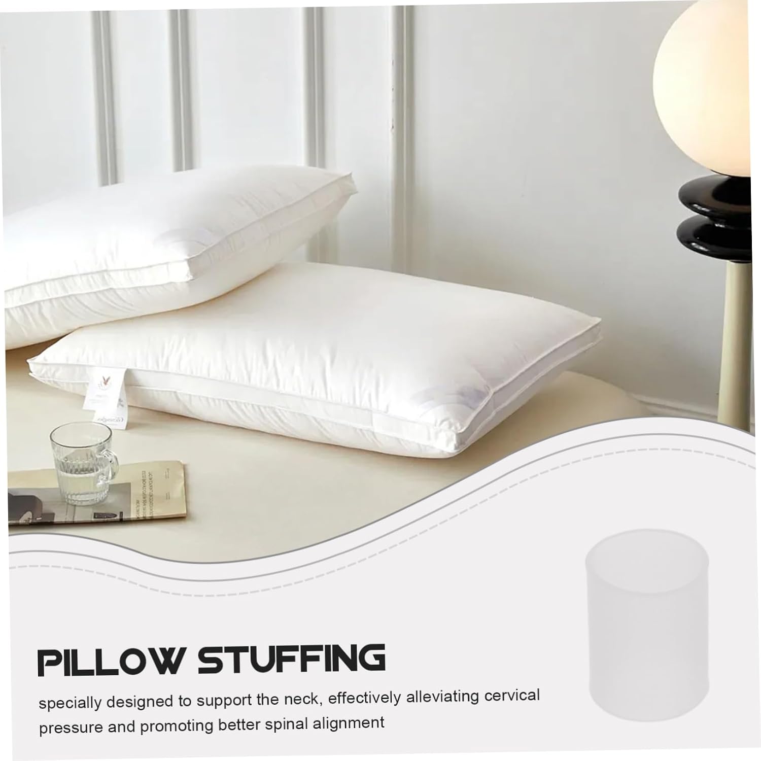 Alipis 500g Soft Polymer Pillow Stuffing Tube Ergonomic Neck Support Insert for Comfortable Sleep Breathable and Moisture-Resistant Filling for Travel and Home Use