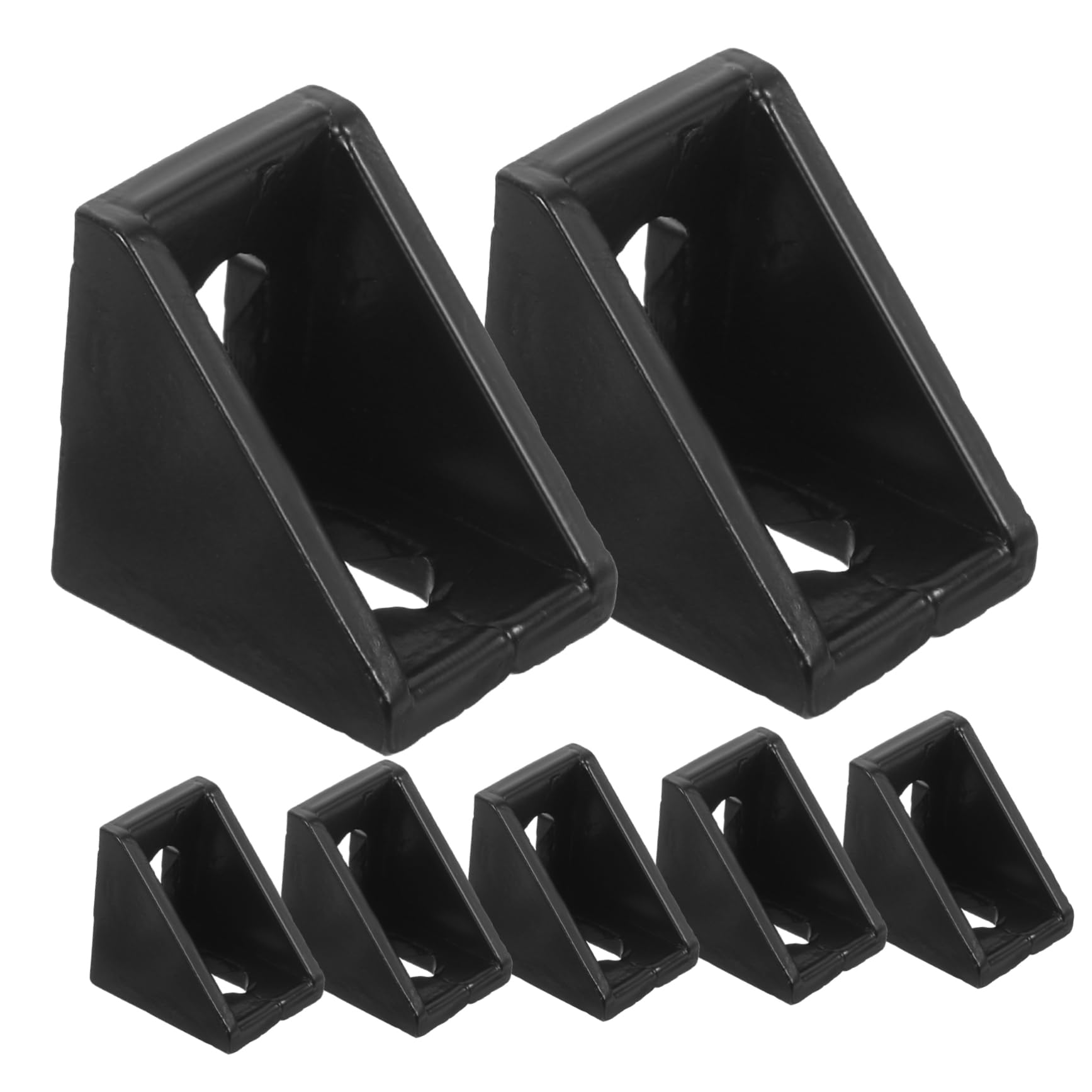 MUSISALY 10pcs Right Angle Connector Set Heavy Duty Extruded Aluminum Hardware Aluminum Profile Corner Brackets DIY and Professional Projects