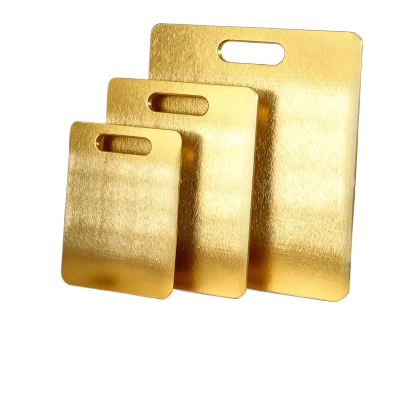 Schneidebrett aus Edelstahl 3-teilige goldene Schneidebretter aus Edelstahl – spülmaschinenfestes Schneidebrett mit rutschfester Saftrille