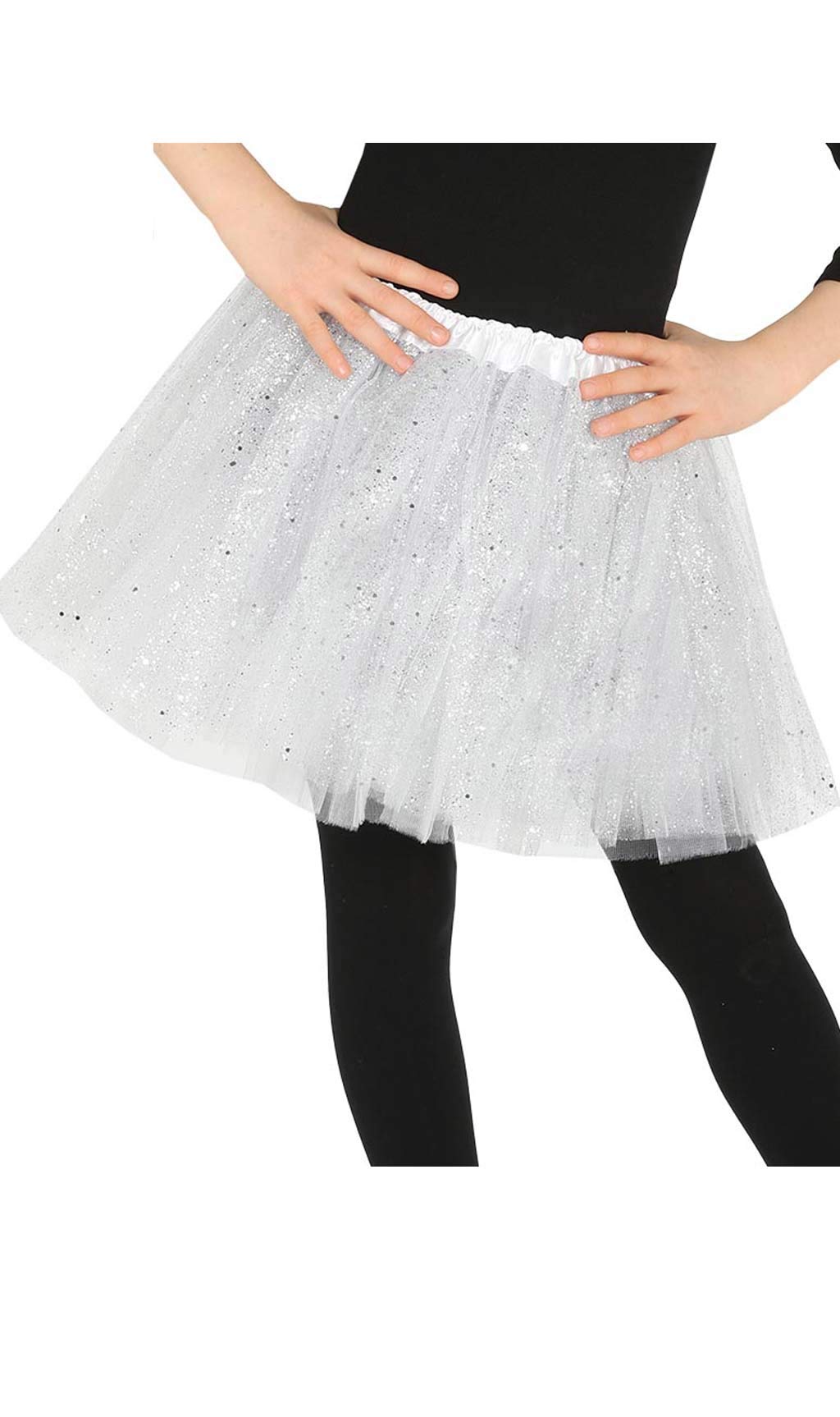 Guirca Tutu Ballerina Kostüm Mit Glitzer - Fee Outfit Für Mädchen In Weiß/Schwarz