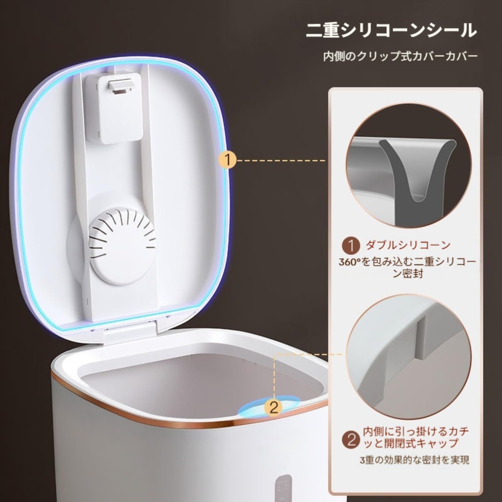 Amazon｜XOZIFY 米びつ 真空 米びつ 自動真空保存容器 大容量 防虫