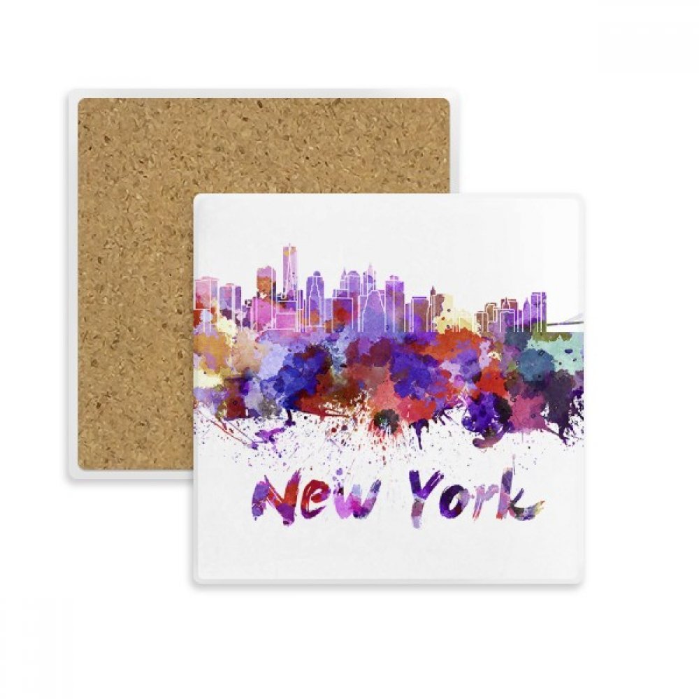 Coaster New-York aquarelle dessous de verre pierre absorbante pour tasse et verre
