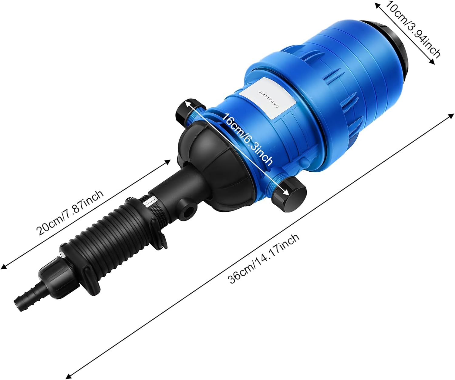 TBVECHI Fertilizer Injector Dispenser, 0.4%-4% Proportional Fertilizer Injector Dispenser Drip Auto Dosing Pump (Blue)