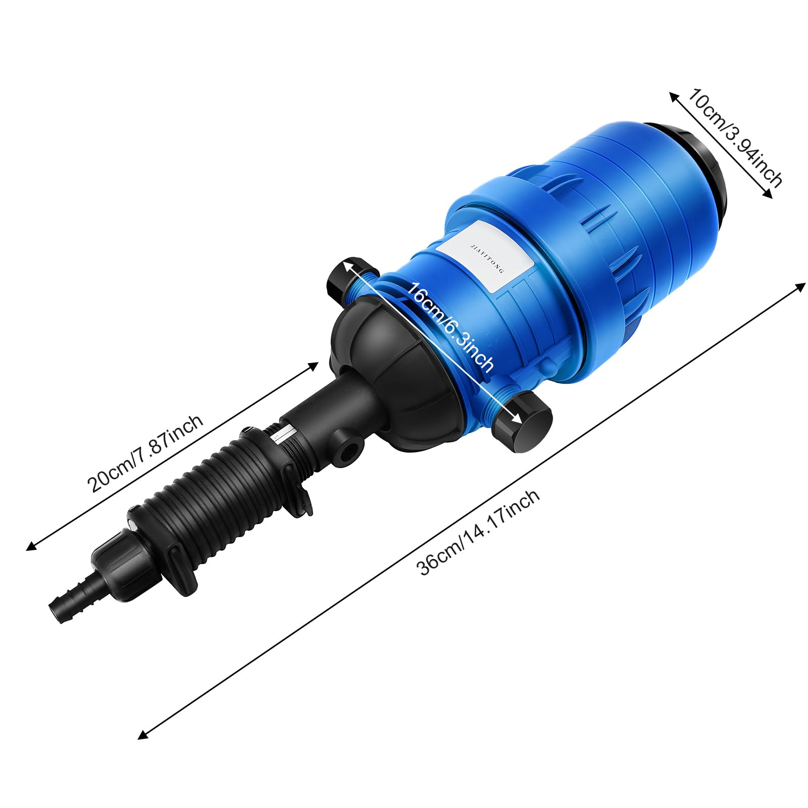 Iniettore fertilizzante per irrigazione a goccia – Pompa dosatrice ad acqua (0,4%-4% regolabile), portata 20L/H-2500L/H, distributore automatico di fertilizzante per giardino, idroponica e allevamento