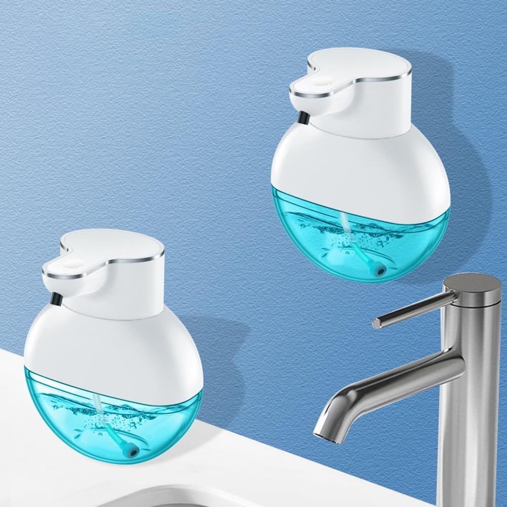 Dispenser automatico di sapone in schiuma a induzione a parete Touchless Smart Machine per bagno cucina ABS bianco 12x8x12cm