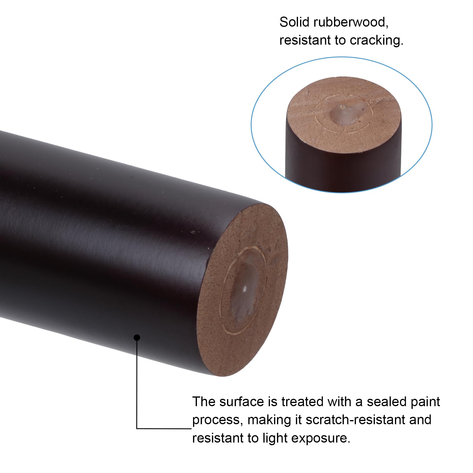 4 Pezzi Gambe per Mobili in Legno 8 cm Conico Piedini per Mobili in Legno Massello Ricambio Parti di Mobili Rotondi per Divano Letto Tavolo Sedia con Piastra di Montaggio,Pad Antiscivolo,Viti