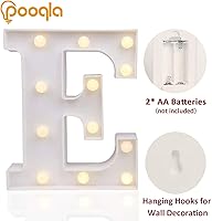 Vista 181 de Pooqla Letrero de Luces LED de Marquesina con Letras, Letra del Alfabeto Iluminada para Decoración del Hogar, Fiesta, Boda R