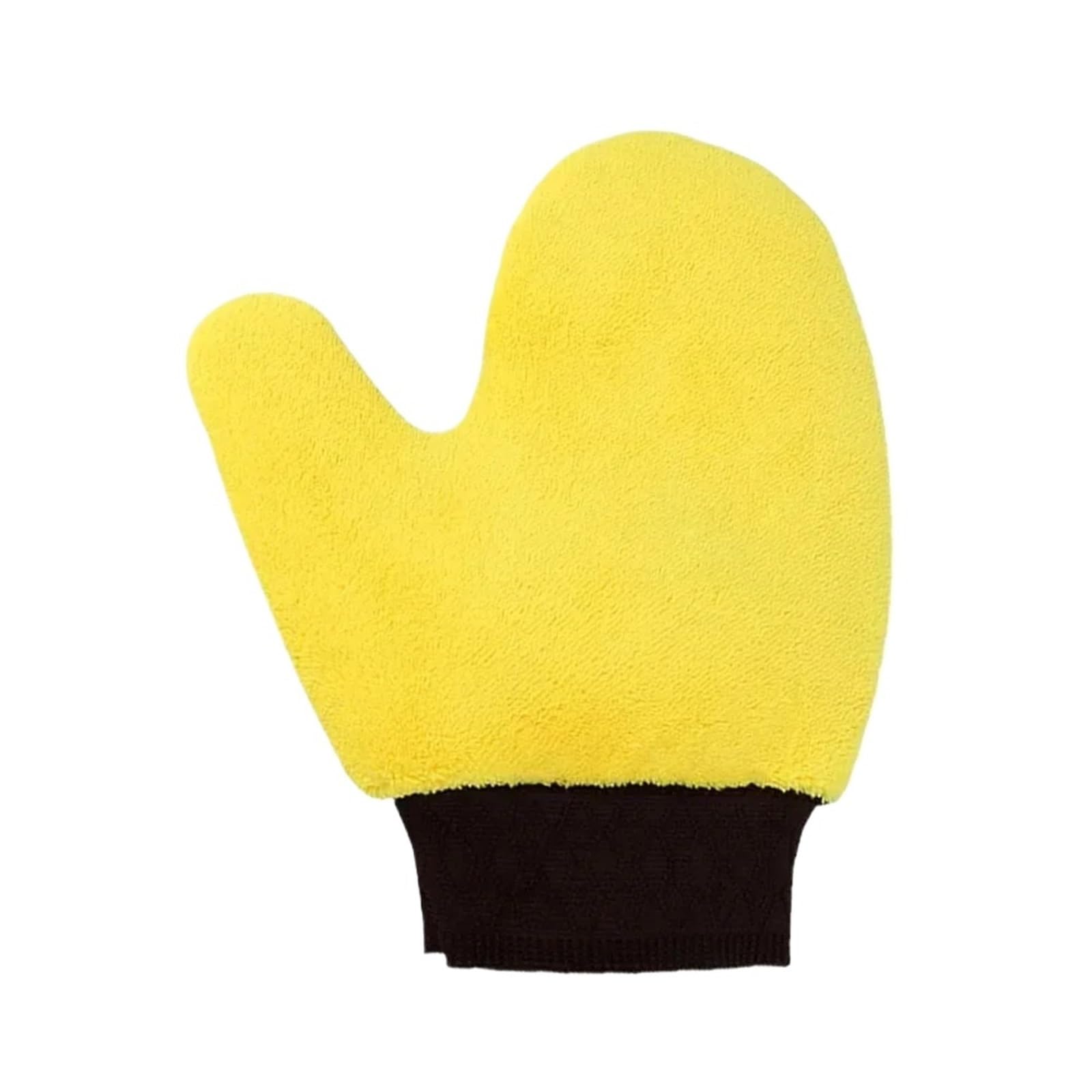 BSZCXBVMP Fleece Car Wash Gloves， Yellow Fleece Car Wash Gloves 4pcs Coral Velvet Strong Water Absorption Double Sided