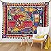 Lunarable Mexican Tapestry, Culture Pattern Colorful Artwork Abstract Snake in Vivid Folk Style, Fabric Wall Hanging Decor for Bedroom Living Room Dorm, 30