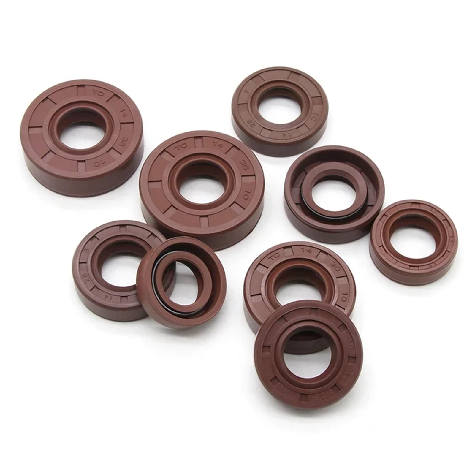 FKM Wellendichtring ID 14/15 mm TC-14/15 x 22/24/25/27/28/30/35/40/42 x 5/7/8/10 mm Fluorkautschukabdeckung Doppellippendichtungen Ringe Dichtung (Farbe: 5 Stück, Größe: 15 x 30 x 10 mm)
