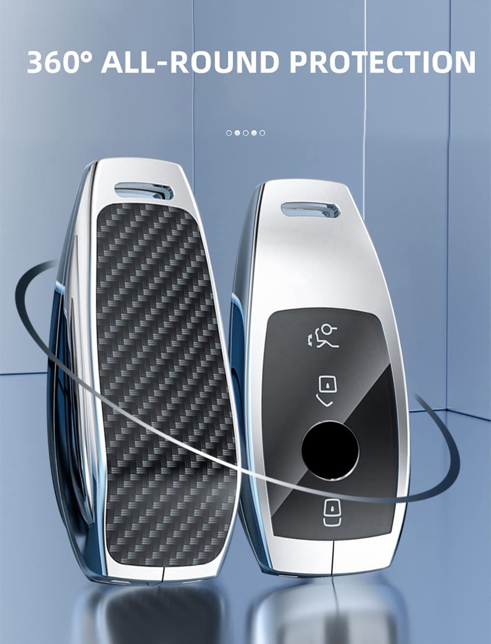 KUNIO Custodia Per Chiave Adatta Per Mercedes A B C E S G Classe