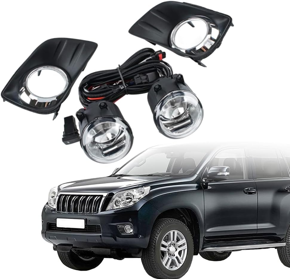 Front Fog Light, Compatible with Toyota Land Cruiser 2010–2013, Compatible with Toyota Prado FJ150 2010–2013, 2 pcs