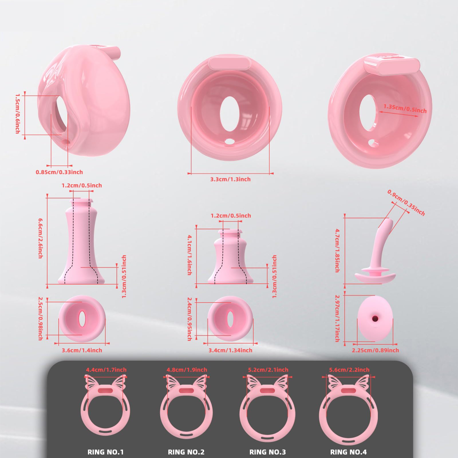 Cage de Chasteté pour Pénis Sex Toys Chastity Cage man en Résine avec Cathéter et 4 Anneaux en Silicone Cage Chastetée Légère avec Serrure Dissimulée et Ceinture pour Bondage le Pénis (A)