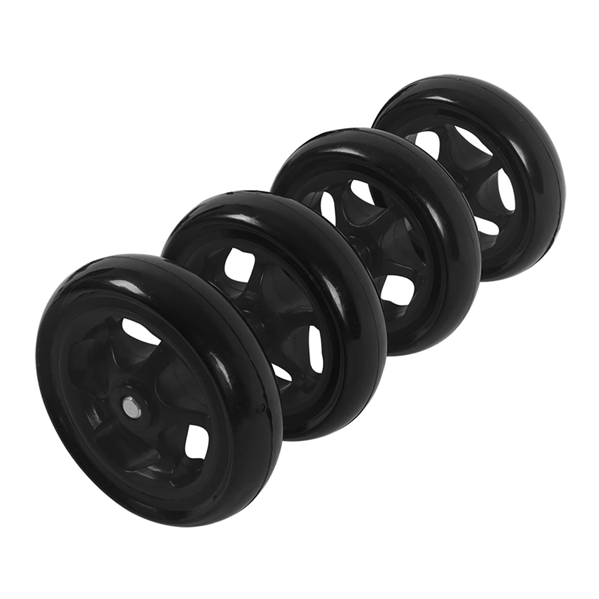 MOTO4U Lot de 4 roues de rechange pour moto - Support de levage avant et arrière - Triple arbre - Support de bras oscillant unilatéral - 4 pneus - Noir