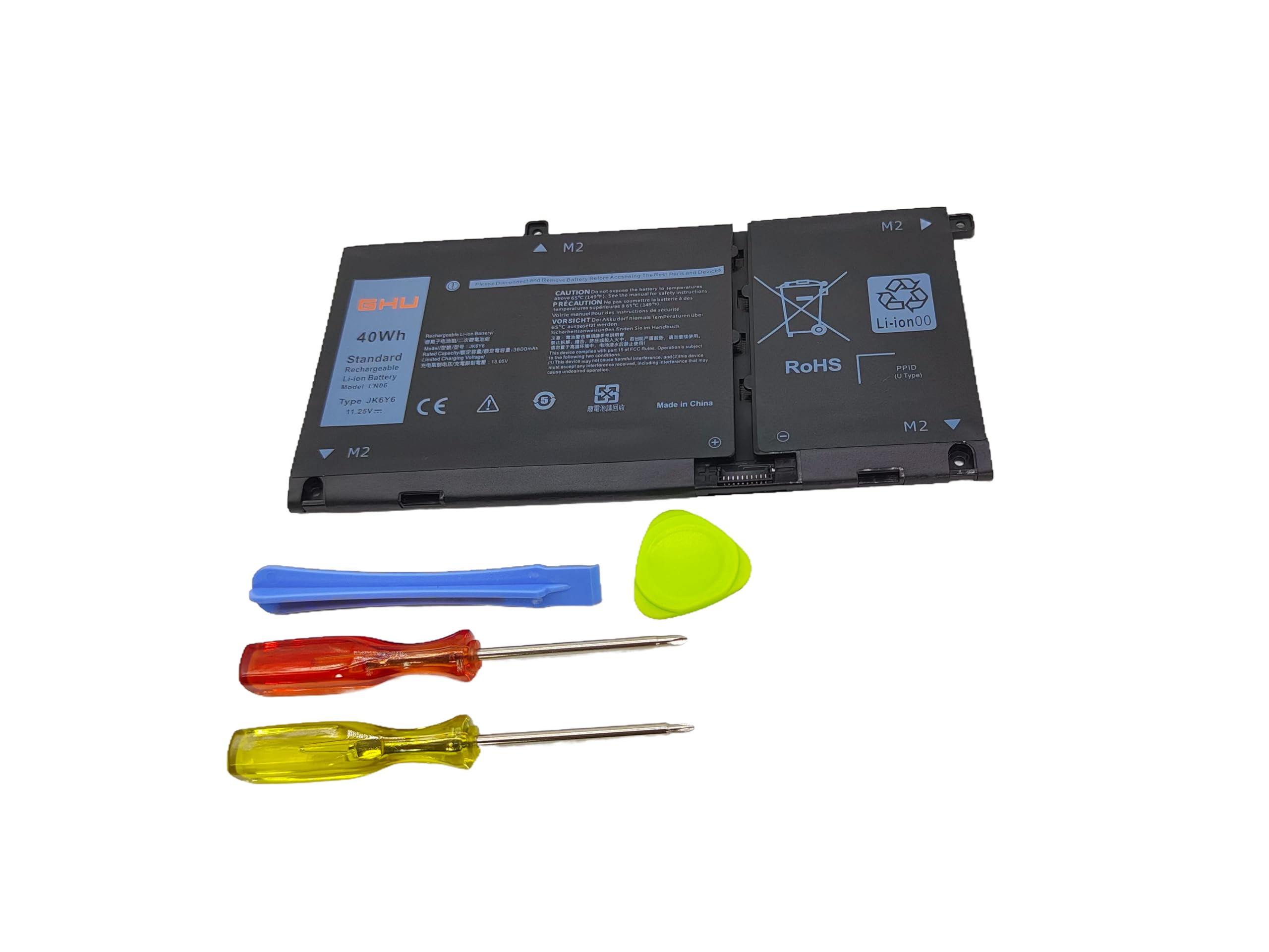 Amazon.com: GHU JK6Y6 Laptop Battery 40Wh Replacement for Dell