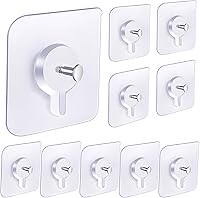 Vista 1 de Ganchos adhesivos para pared (13 libras máximo), ganchos de pared sin clavos para marcos de fotos, ganchos impermeables y resistentes al aceite