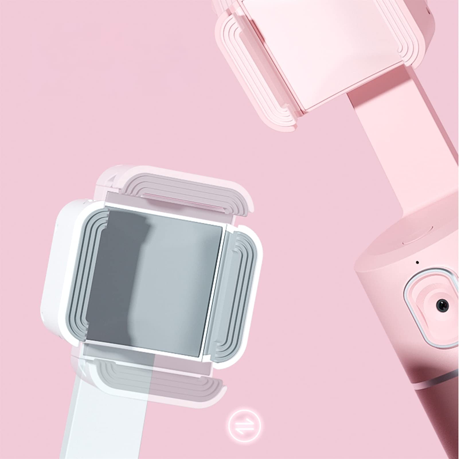 SCRUBY Automatyczne śledzenie twarzy, stabilizator gimbala, inteligentny uchwyt do fotografowania, 360, obrotowy telefon gimbal do nagrywania vlogów na żywo, nagrywanie wideo, kij do selfie, czarny