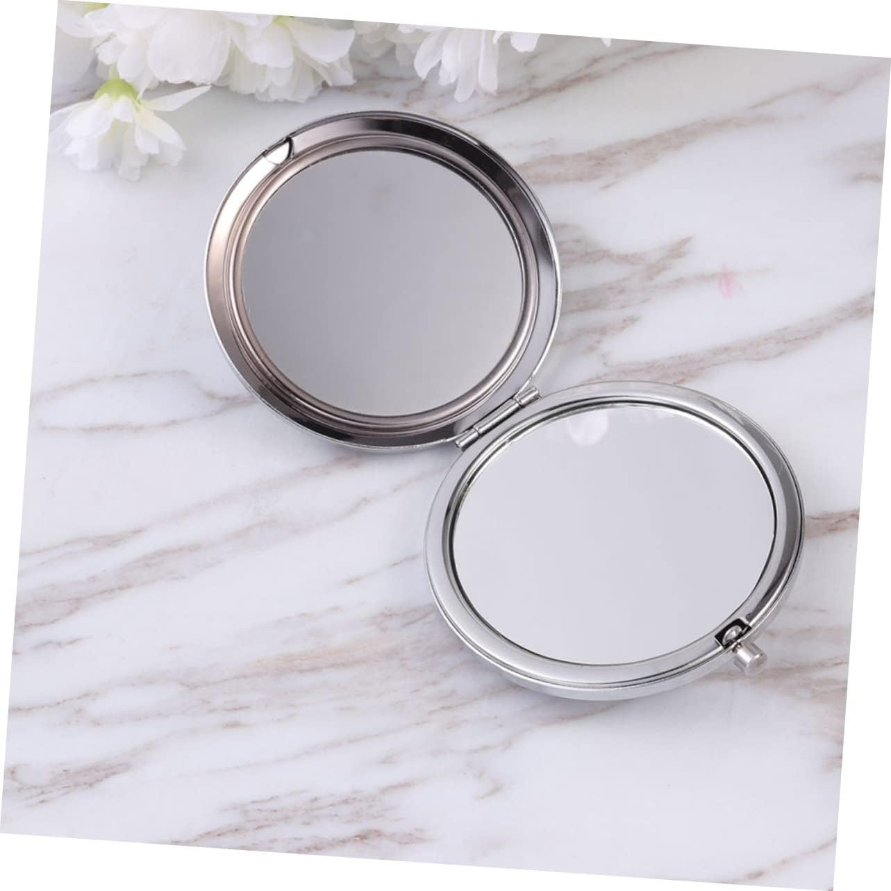 10-Piece Compact Travel Makeup Mirror Set Double-Sided Crystal Folding Cosmetic Mirrors Portable Small for Handbag and Purse