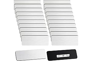 100 Name Tags with Pins, 1x3 Inches Blank Name Plates for Office Workers
