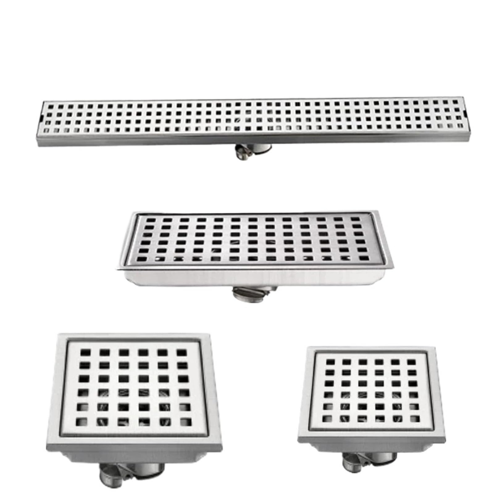 Drain de sol linéaire luxe inox 304 pour douche à l'italienne haut de gamme